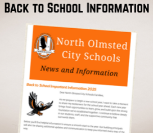 Back to School Important Information