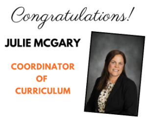 Julie McGarey Selected as Coordinator of Curriculum